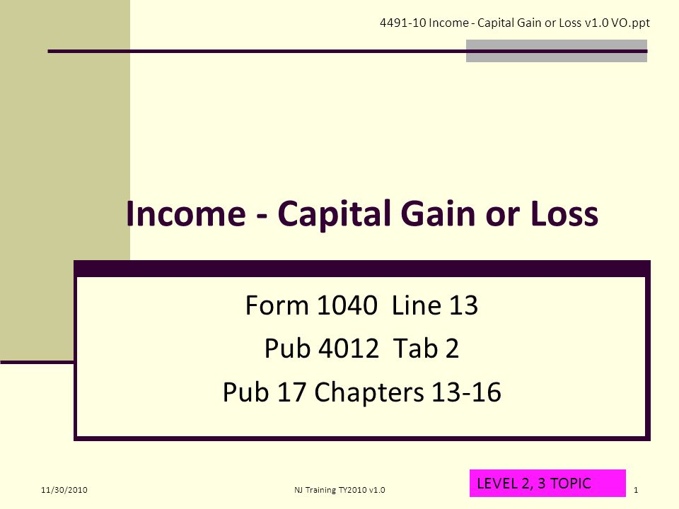 How to Classify Capital Gains on a General Ledger